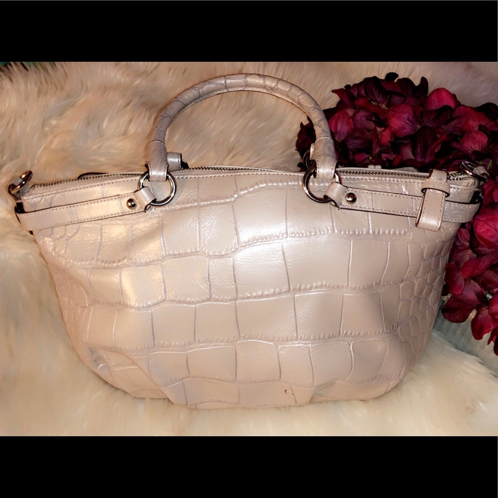 COACH Pearl Croc Convertible Bag - Picture 8 of 12